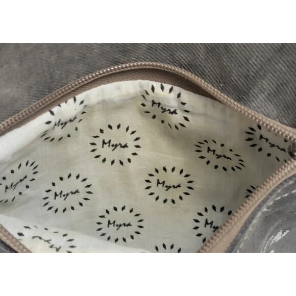 Myra Bag Petit Gray Crossbody Cotton Canvas w/ Leather Strap Boho Small Purse - Picture 10 of 16